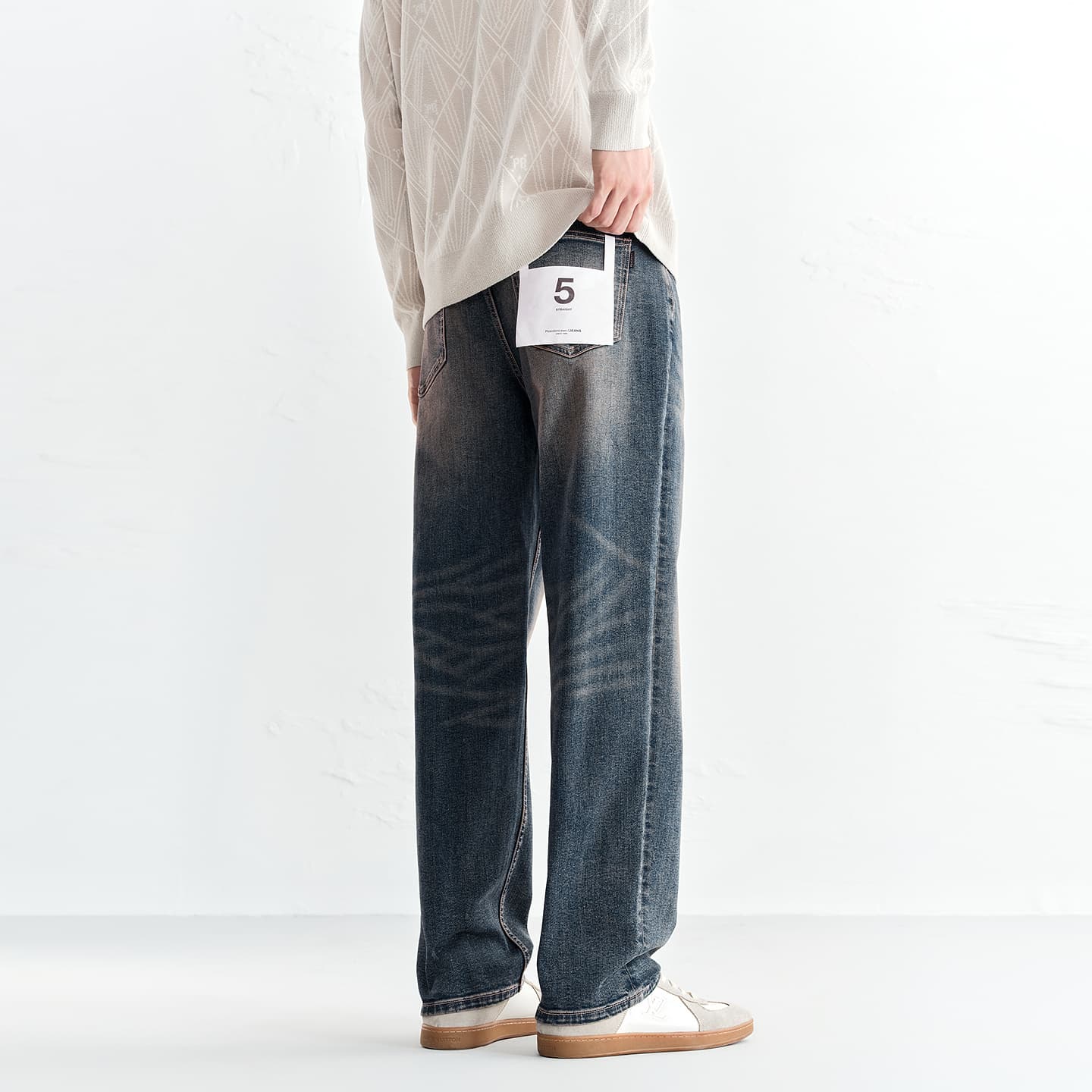 Men's Ombre Washed Straight Jeans