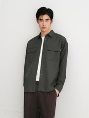 Men's Subtle Patterned Textured Jacquard Shirt