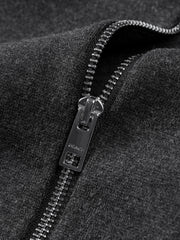 Men's Harrington-Style Knit Cardigan Jacket
