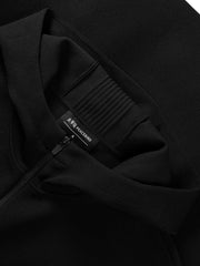 Men's Sporty Tech Jacket-Style Knit Cardigan