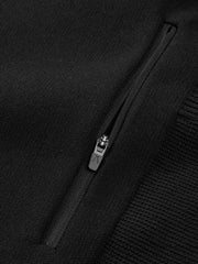 Men's Sporty Tech Jacket-Style Knit Cardigan