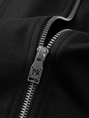 Men's Casual Stitched-Label Sweatshirt Cardigan