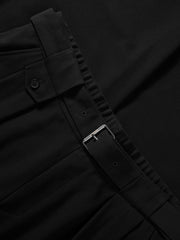 Men's Commuter Black Relaxed-Fit Trousers