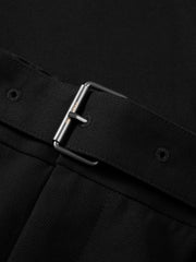 Men's Commuter Black Relaxed-Fit Trousers