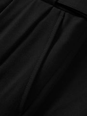 Men's Commuter Black Relaxed-Fit Trousers