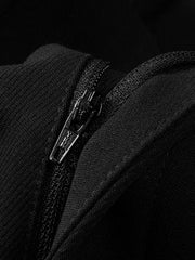 Men's Commuter Black Relaxed-Fit Trousers