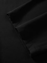 Men's Commuter Black Relaxed-Fit Trousers