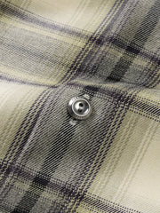 Men's Casual Contrast-Plaid Embroidered-Logo Shirt