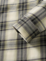 Men's Casual Contrast-Plaid Embroidered-Logo Shirt
