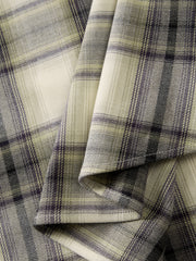Men's Casual Contrast-Plaid Embroidered-Logo Shirt