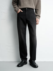 Men's Casual Slight-Stretch Straight-Leg Jeans