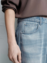 Men's Casual Washed Wide-Leg Jeans