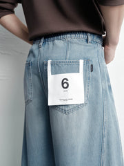 Men's Casual Washed Wide-Leg Jeans