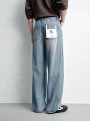 Men's Casual Washed Wide-Leg Jeans