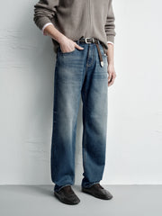 Men's Casual Vintage Straight-Leg Jeans