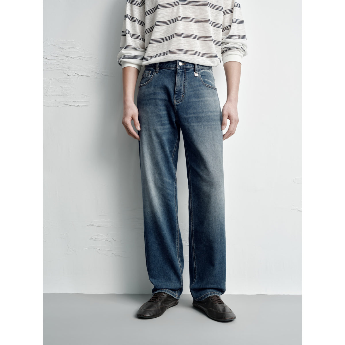 Men's Casual Vintage Straight-Leg Jeans