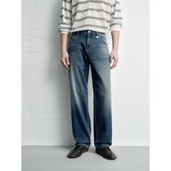 Men's Casual Vintage Straight-Leg Jeans