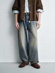Men's  Vintage Distressed Washed Versatile Jeans