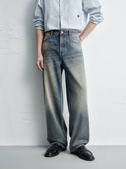 Men's  Vintage Distressed Washed Versatile Jeans