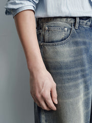 Men's  Vintage Distressed Washed Versatile Jeans