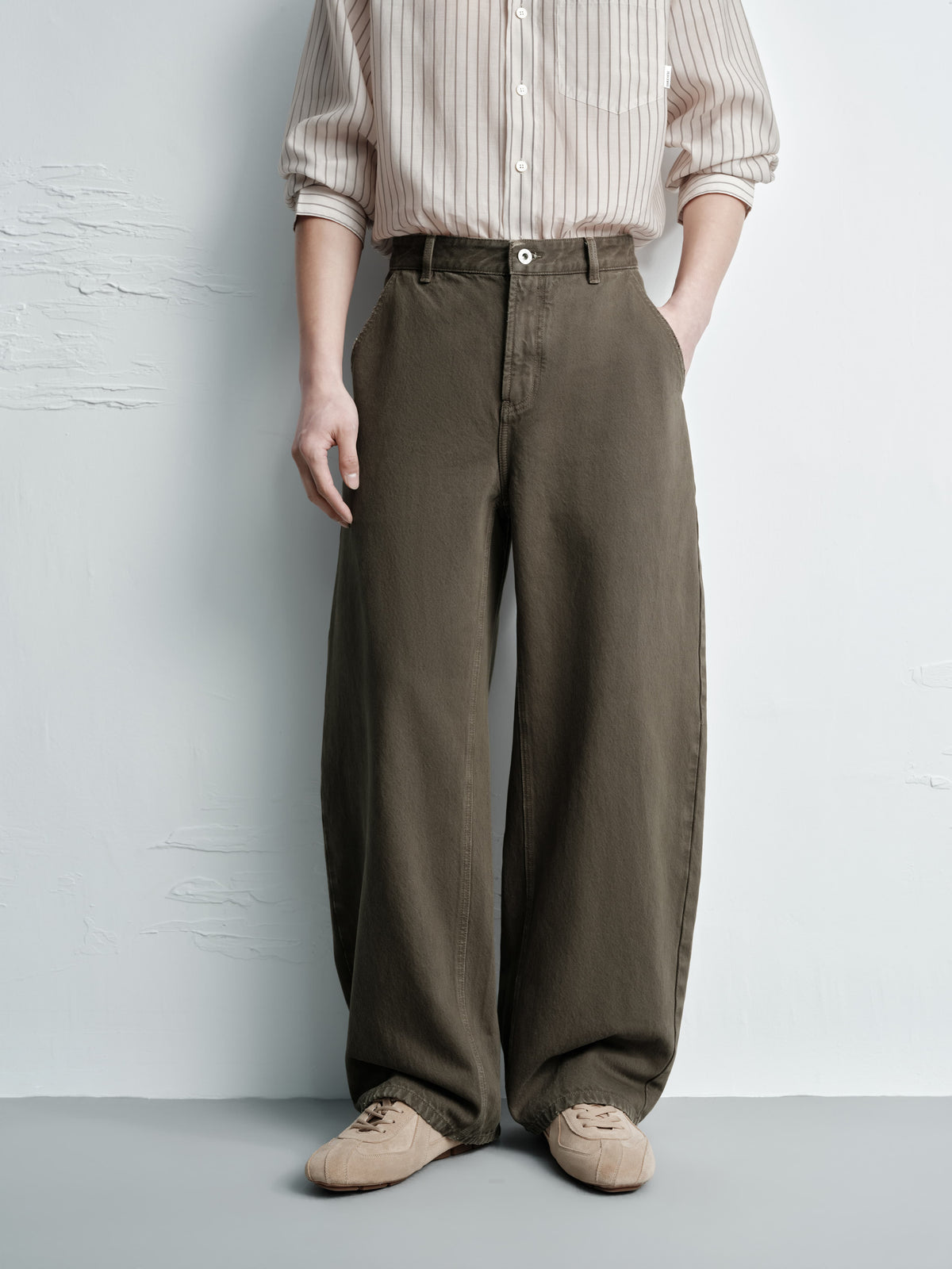 Men's Casual  Cotton Curved-Leg Jeans
