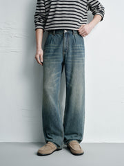 Men's Casual Light Washed Versatile Jeans