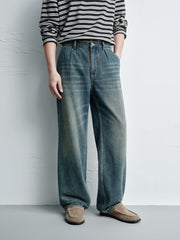 Men's Casual Light Washed Versatile Jeans