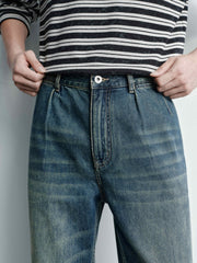 Men's Casual Light Washed Versatile Jeans