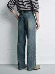 Men's Casual Light Washed Versatile Jeans