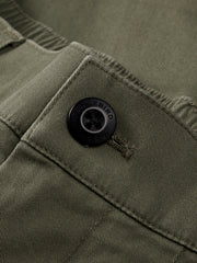 Men's Casual Olive Large-Capacity Cargo Pants