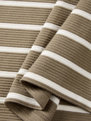 Men's Vintage Stripe Henley Textured Sweatshirt