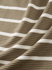 Men's Vintage Stripe Henley Textured Sweatshirt