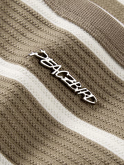 Men's Vintage Stripe Henley Textured Sweatshirt