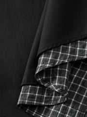 Men's Casual Plaid Faux-Layer Shirt