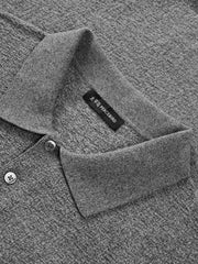 Men's Old Money Style Knit Polo Shirt