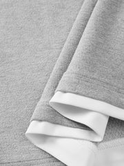 Men's Casual Henley Faux-Layer  Sweatshirt