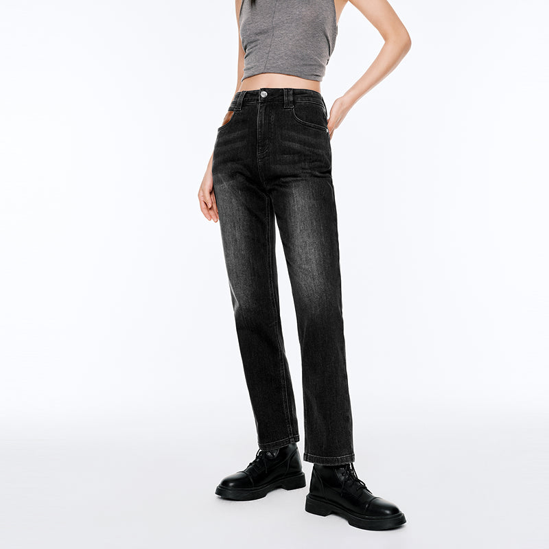 Women's High Waist Straight Pant