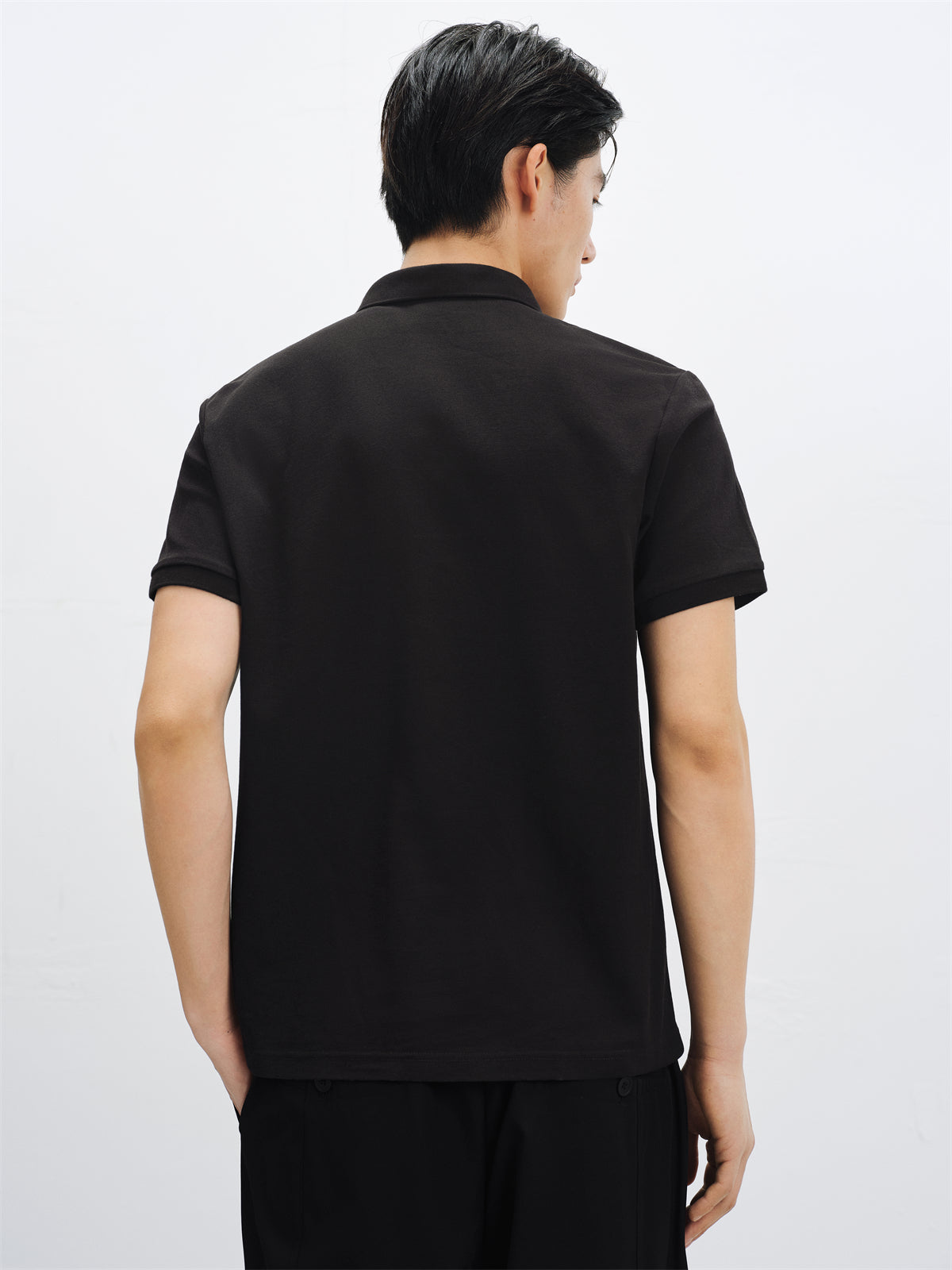 Men's Cooling Black Embroidered Polo Shirt