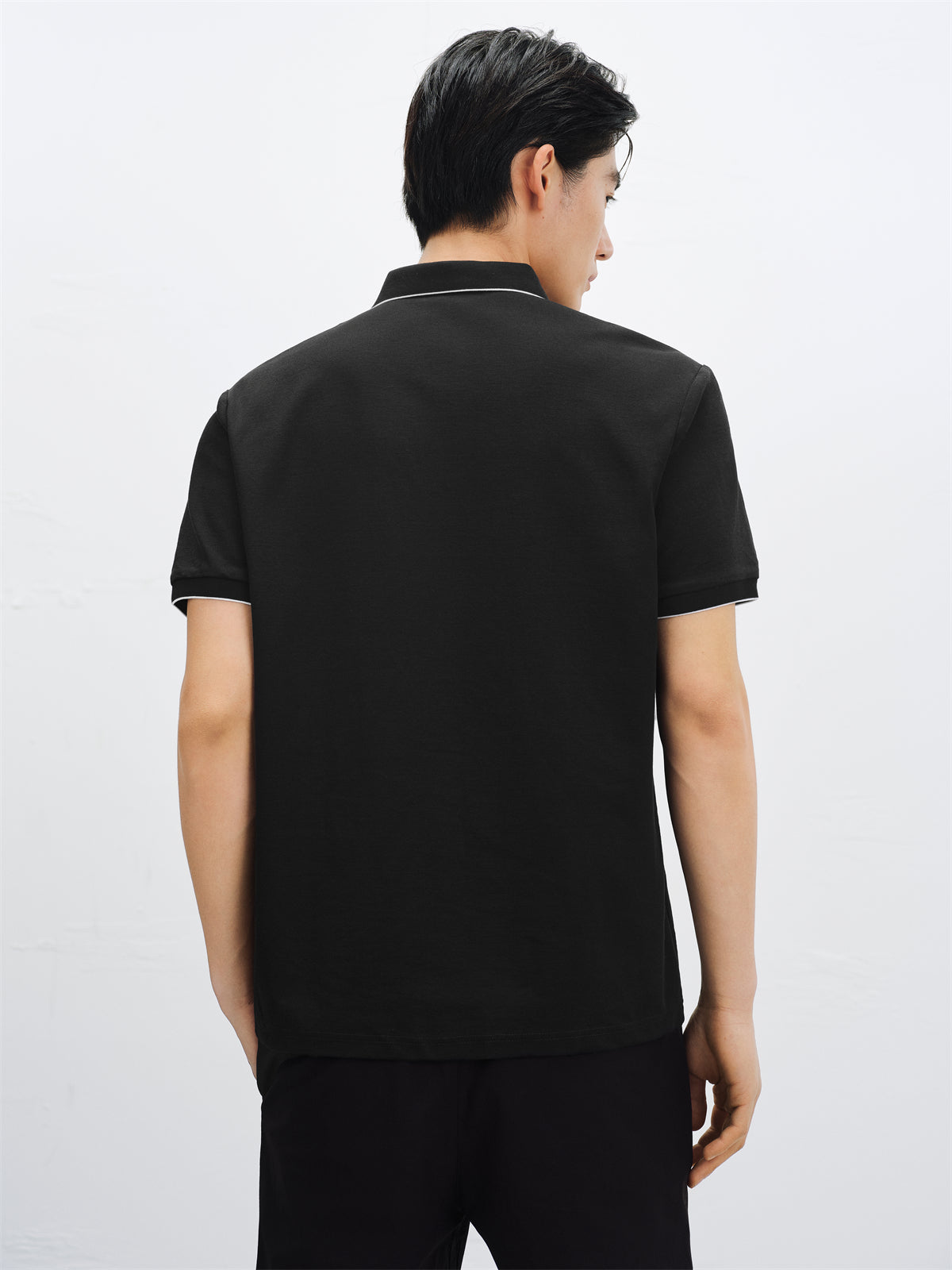 Men's Cooling Polo Shirt with Contrast Edges