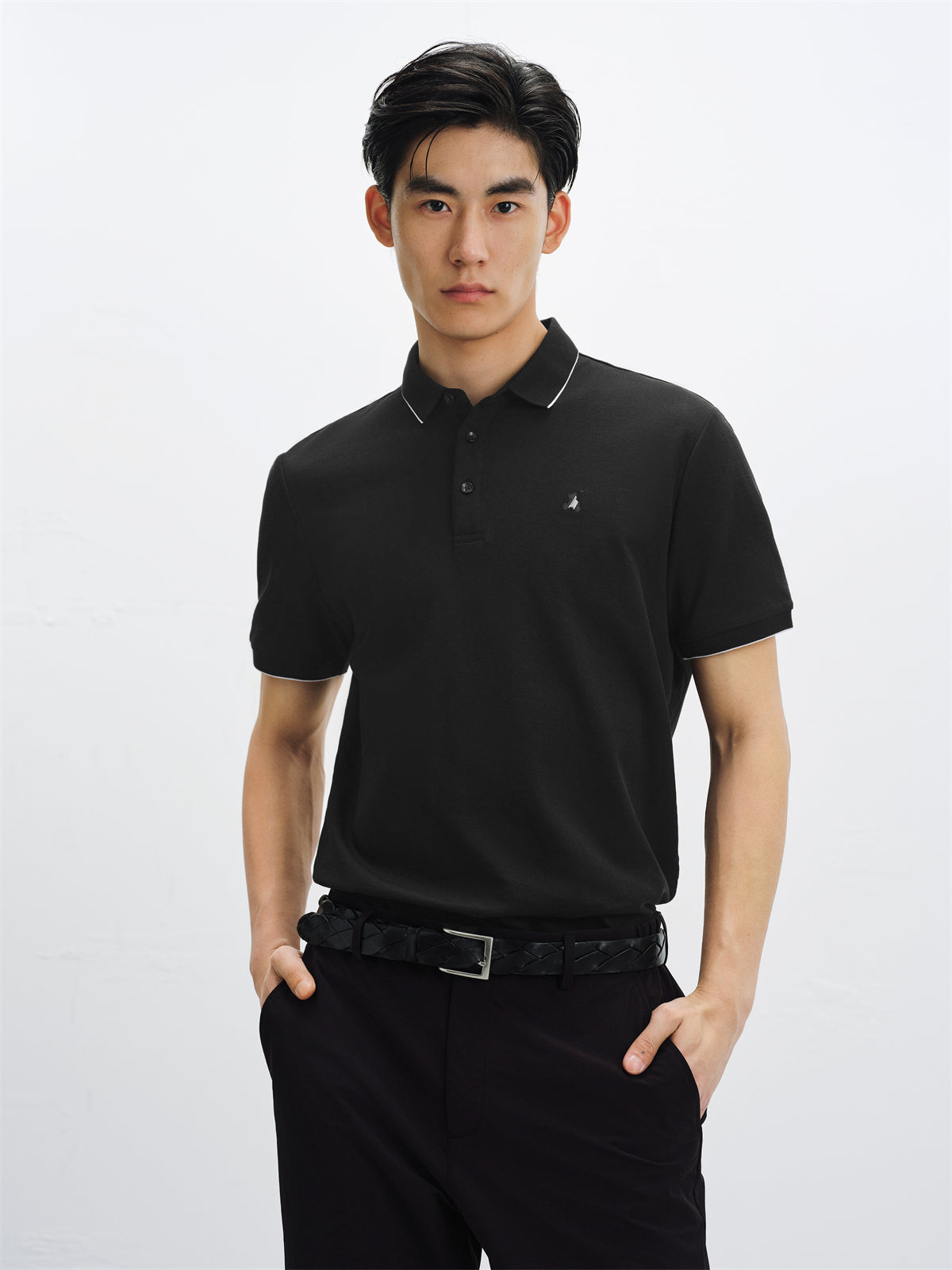 Men's Cooling Polo Shirt with Contrast Edges