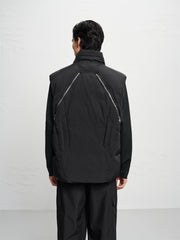 Men's Stand-Collar Zip-Detail Down Vest