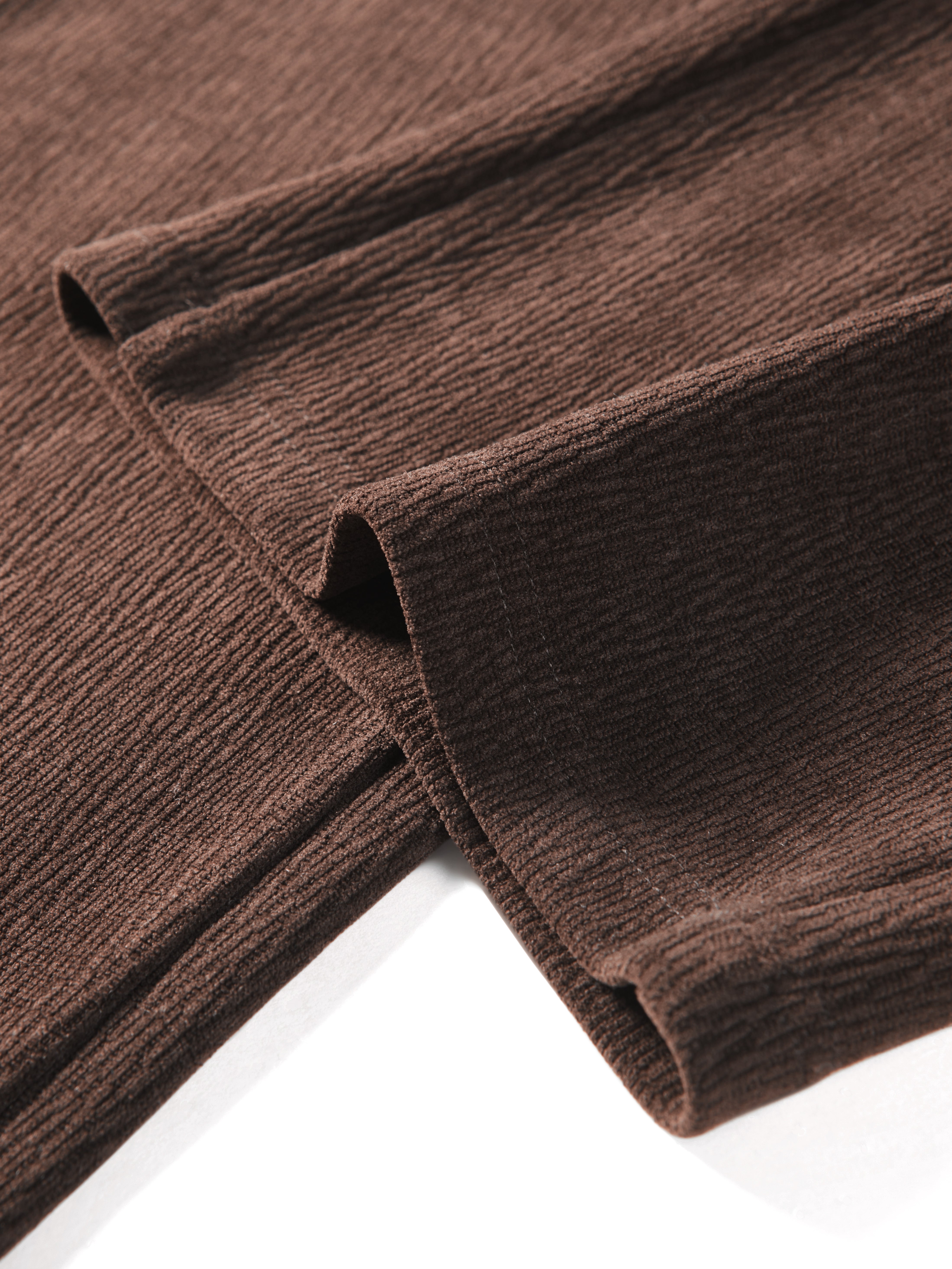 Women's Brown Textured Straight Pants