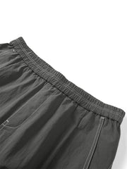 Men's Brown Utility Cargo Shorts with 3D Pockets