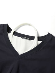Women's Casual  Faux-Layer Halter Sweatshirt