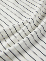 Women's Commuter Striped Detachable Scarf Shirt
