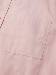 Women's Casual Pink Cropped Long-Sleeve Shirt