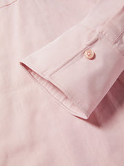 Women's Casual Pink Cropped Long-Sleeve Shirt