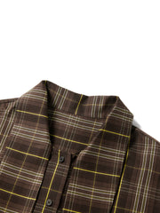 Women's Casual Wheat-Check Shirt