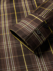 Women's Casual Wheat-Check Shirt