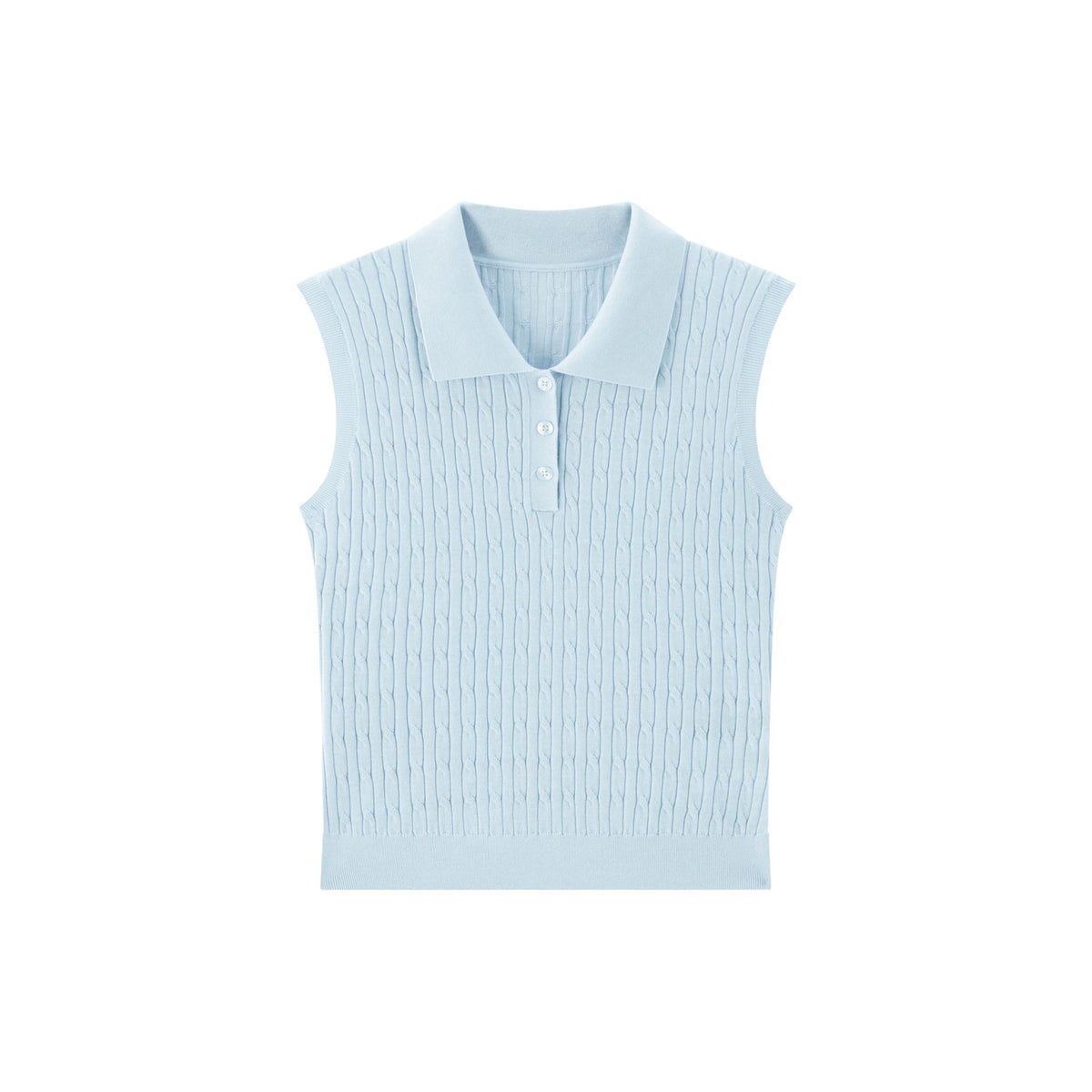 Women's commuter-style sleeveless  polo shirt